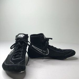 Nike Speed Sweep VII Wrestling Shoes Boys Size 5.5 Youth Black White